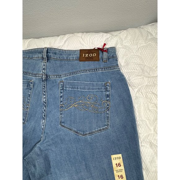 Izod Womens Jeans Size 16 Light Blue Denim Bootcut classic fit - Picture 14 of 16